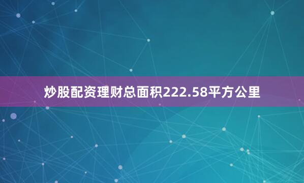 炒股配资理财总面积222.58平方公里
